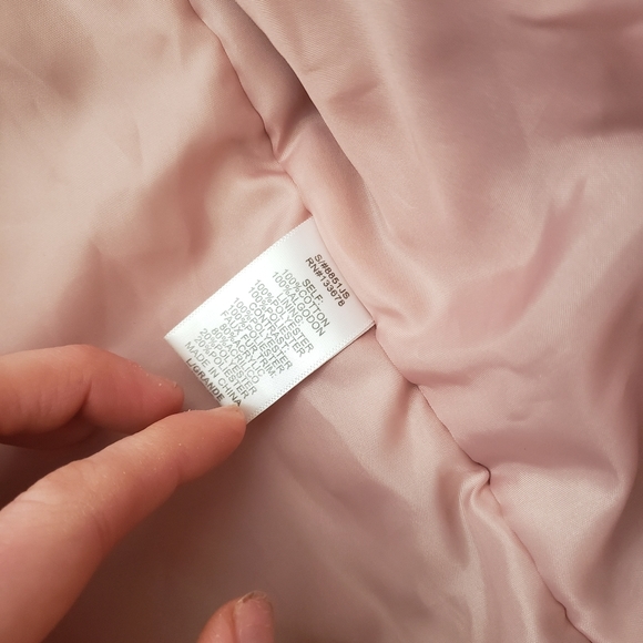 Pink Love Tree Coat With Faux Fur Womens Size L - Picture 5 of 10